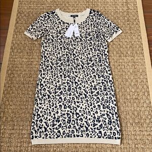 Leopard Print Sweater Dress 